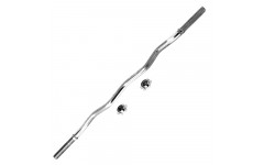 Гриф с гайками хромированный (d 25мм) EZ-образный 120см. Гриф с гайками хромированный (d 25мм) EZ-образный 120см.